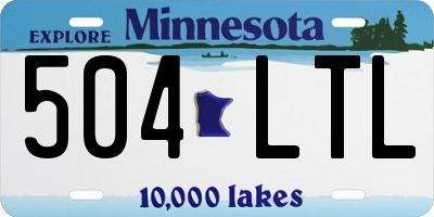 MN license plate 504LTL