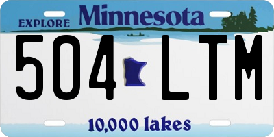 MN license plate 504LTM