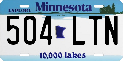 MN license plate 504LTN