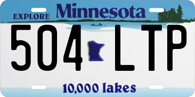 MN license plate 504LTP