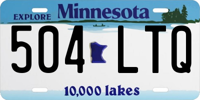 MN license plate 504LTQ