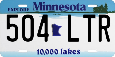 MN license plate 504LTR