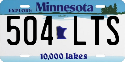 MN license plate 504LTS