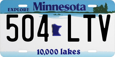 MN license plate 504LTV