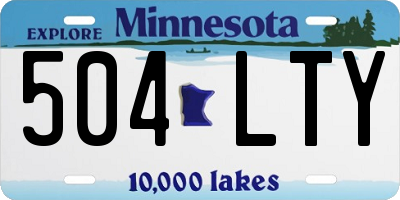 MN license plate 504LTY