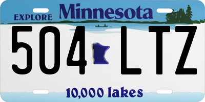 MN license plate 504LTZ