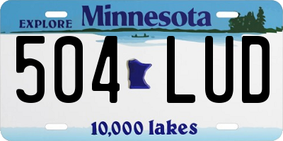 MN license plate 504LUD