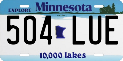 MN license plate 504LUE