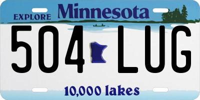 MN license plate 504LUG