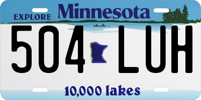 MN license plate 504LUH