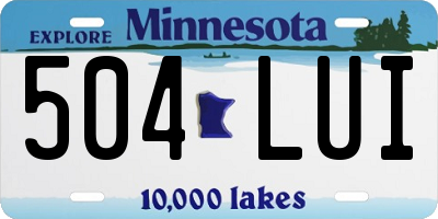 MN license plate 504LUI