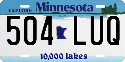 MN license plate 504LUQ