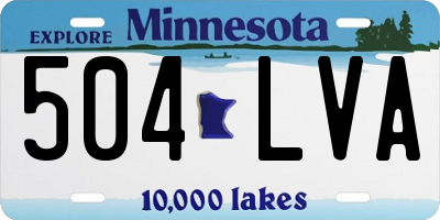 MN license plate 504LVA