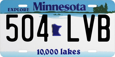MN license plate 504LVB