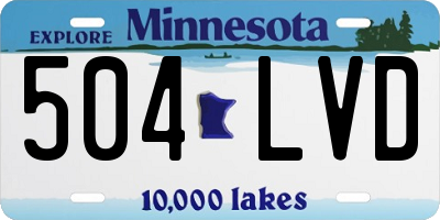 MN license plate 504LVD
