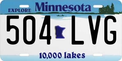 MN license plate 504LVG