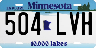 MN license plate 504LVH