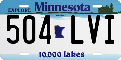 MN license plate 504LVI
