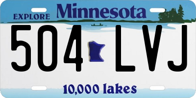 MN license plate 504LVJ