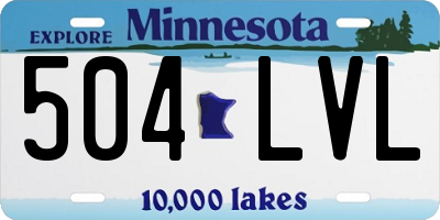 MN license plate 504LVL