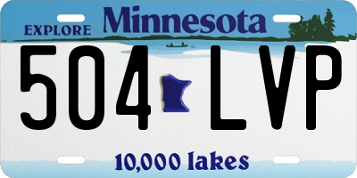 MN license plate 504LVP