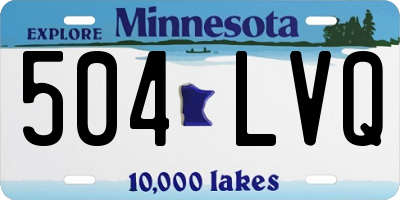 MN license plate 504LVQ