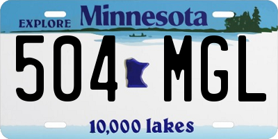MN license plate 504MGL