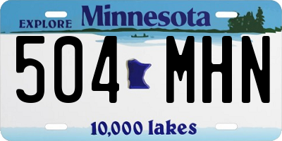 MN license plate 504MHN