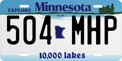MN license plate 504MHP