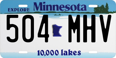 MN license plate 504MHV