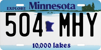 MN license plate 504MHY