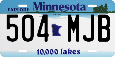 MN license plate 504MJB