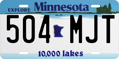 MN license plate 504MJT