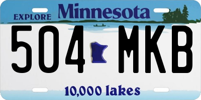 MN license plate 504MKB