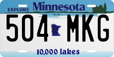MN license plate 504MKG