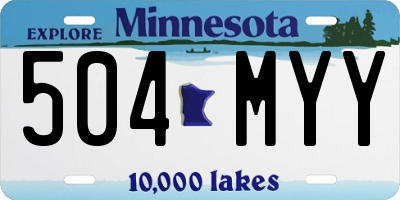 MN license plate 504MYY