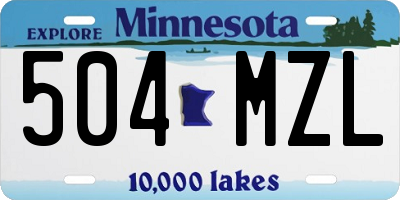 MN license plate 504MZL