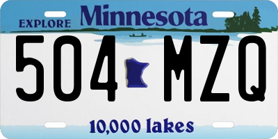 MN license plate 504MZQ