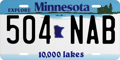 MN license plate 504NAB