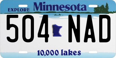 MN license plate 504NAD