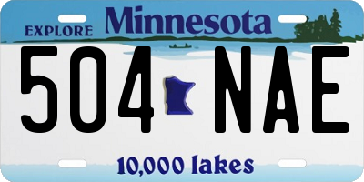 MN license plate 504NAE