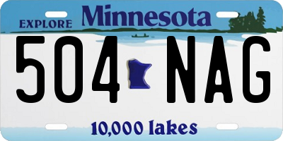 MN license plate 504NAG