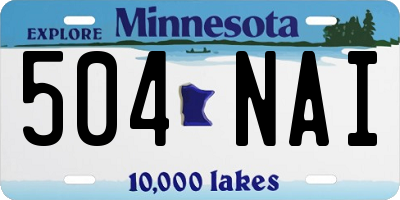 MN license plate 504NAI
