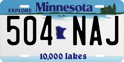 MN license plate 504NAJ