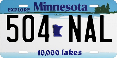 MN license plate 504NAL