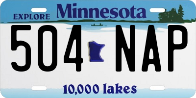 MN license plate 504NAP