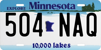 MN license plate 504NAQ