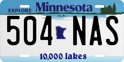 MN license plate 504NAS