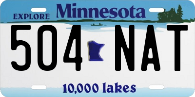 MN license plate 504NAT