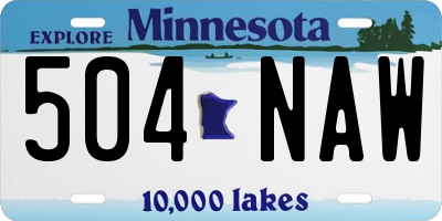 MN license plate 504NAW